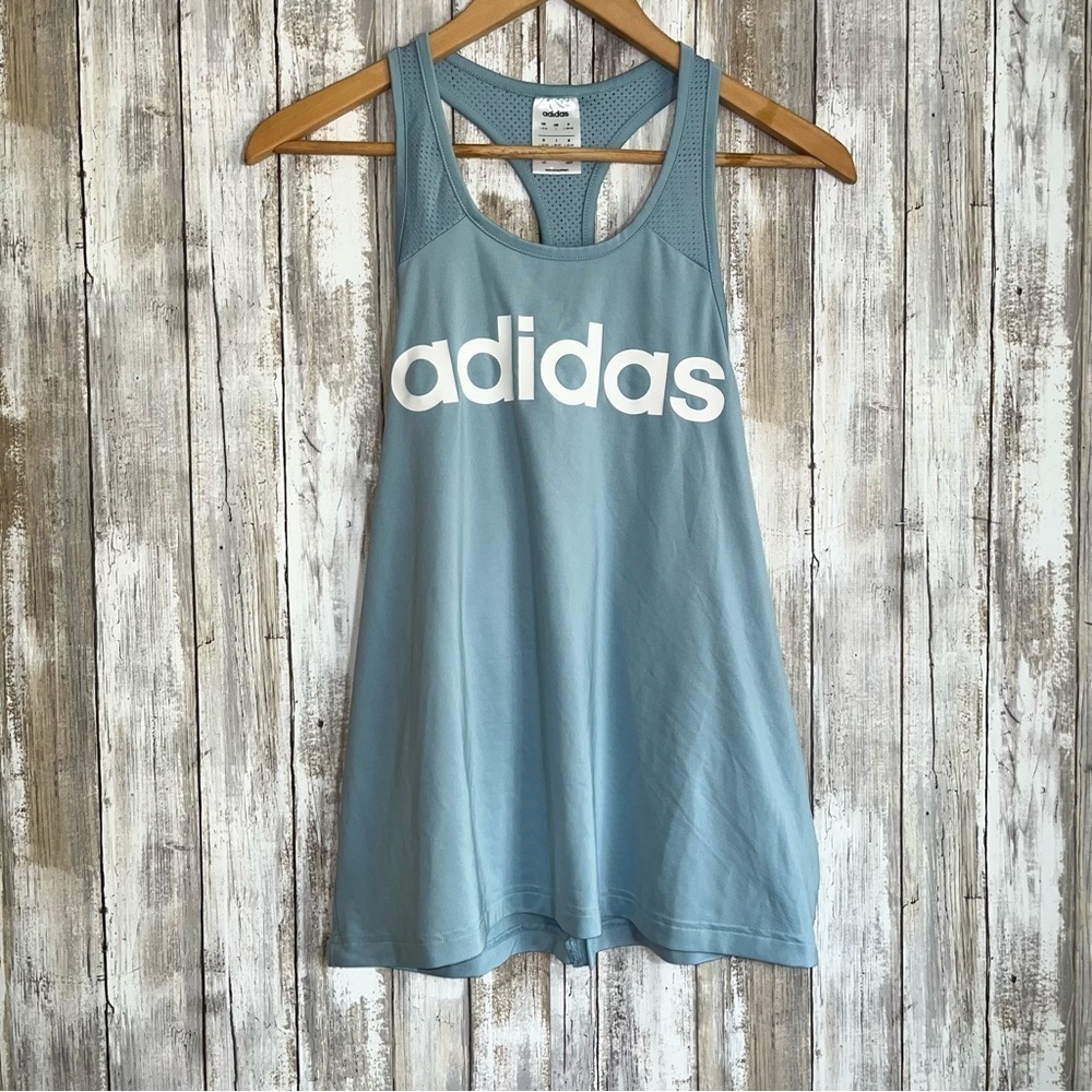 Adidas Blue Breathable Open Back Tank